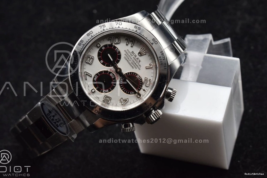 Supportive V SS Markers 1:1 Bracelet SA4130 Best 116509 on White 744 Dial Clean Edition Arabic Daytona 0401